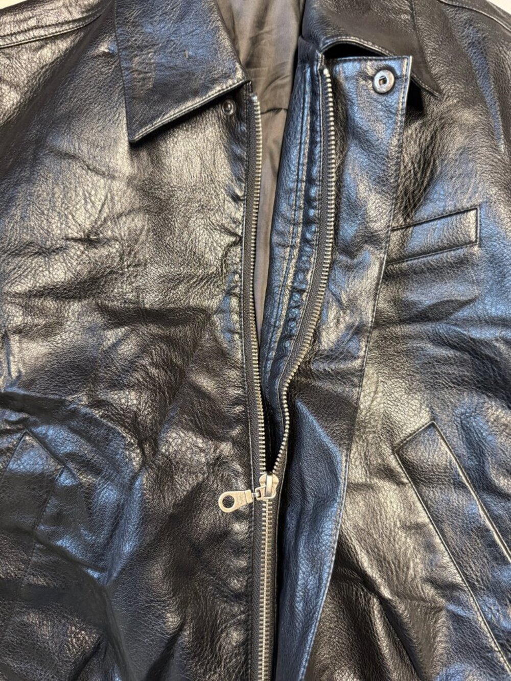ROSEBANKS Men's Leather Bomber Jacket Size M In Black - Picture 4 of 5